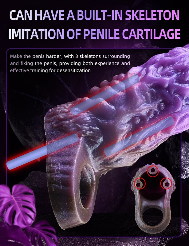 Fantasy Monster Penis Sleeve Soft Silicone Extender💋Cock Sheath Girth Enlarger gallery