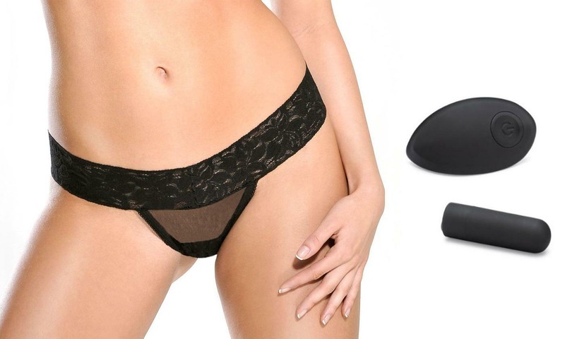 Naughty Nights Orgasmic Remote Control Vibrating Panties – Black- S/M