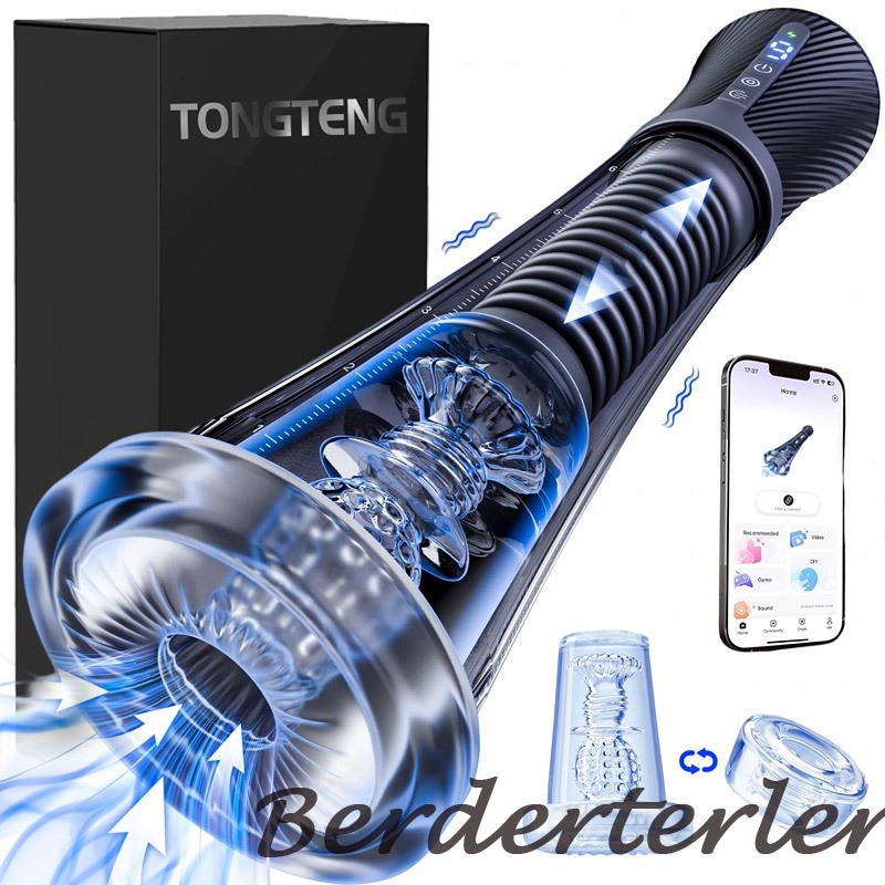APP Control Vibrating Male Masturbator Transparent Visual Glans Trainer Sex Toys