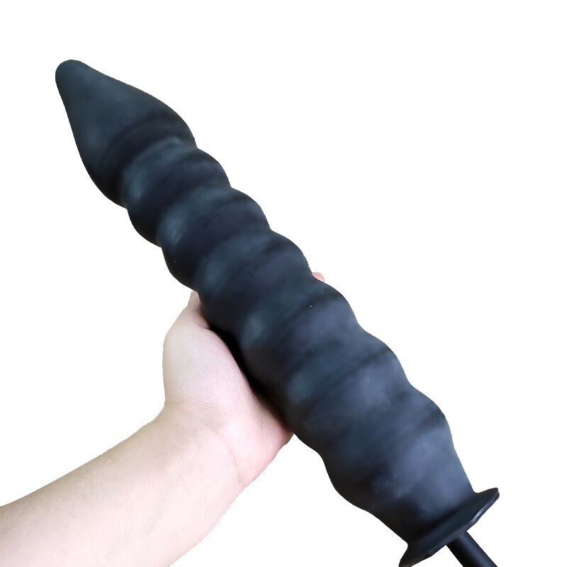 Super Long Anal Plug Inflatable Drill-Shape Huge Expandable Dildo Stimulation
