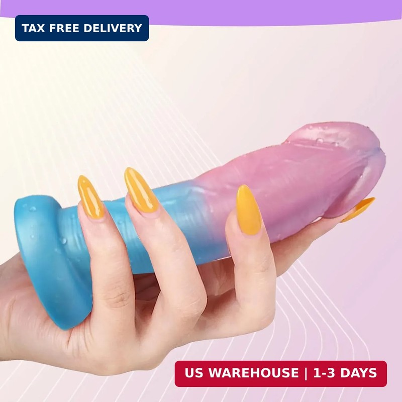 Small 5.9 inch Dildo for Beginners, Soft Silicone Vestibule Plug, Realistic mini gallery