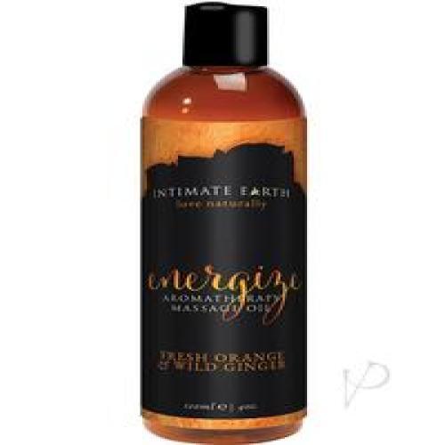 Intimate Earth Energize Aromatherapy Massage Oil Fresh Orange and Wild Ginger gallery