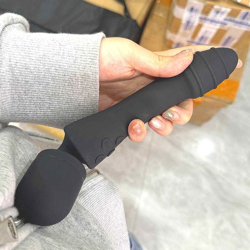 Double Head Heated Vibrating Vibrator G-Spot Clit Stimulator Massager Sex Toy