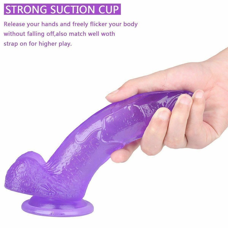 HUGE Pink Real Feel Dildo Silicone Suction Cup Anal Women Men Gay Sex Toy Cock gallery