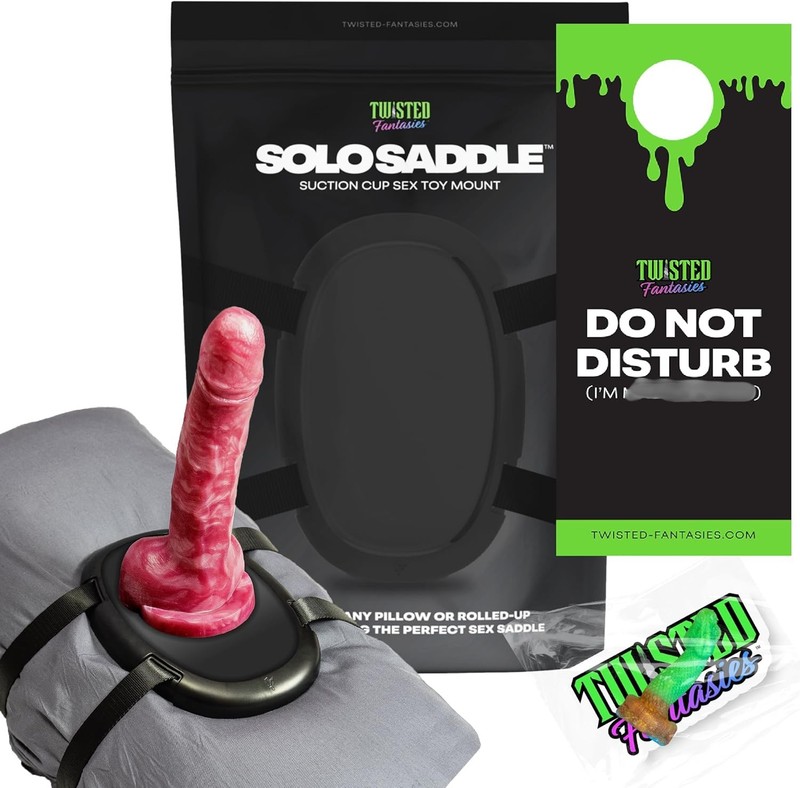 Solo Saddle Suction Cup Dildo Mount to Strap on a Pillow, Adult Sex Toys Holder