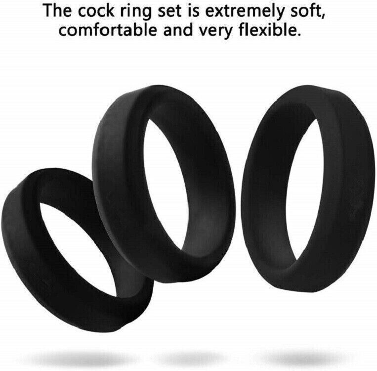 6PCS Cock Ring Silicone Super Stretchy Strong Stay Harder Penis Rings Sex Toys gallery