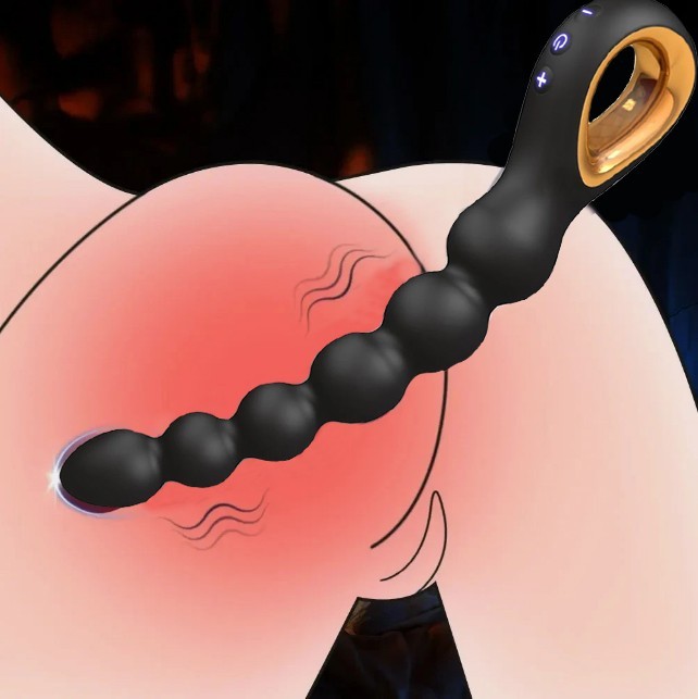 Prostate Vibrating Massager Dildo Anal-Butt Beads Plug G-spot Women Men Sex Toys