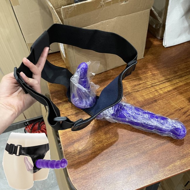 Harness Strap-On Realistic 2 Dildo Anal G-Spot Penis Pants Sex Toy for Lesbian