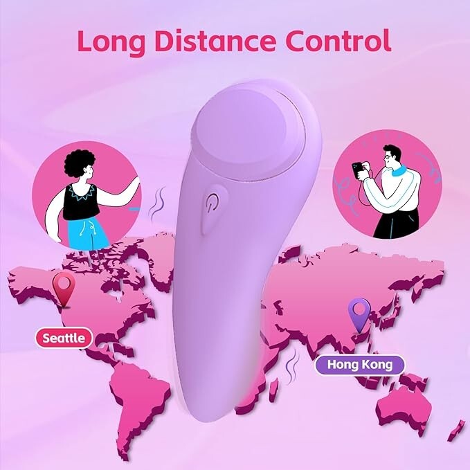 WEARABLE VIBRATOR ULTRA-THIN SEXUAL VIBRATOR W/ APP REMOTE CONTROL (PURPLE) gallery