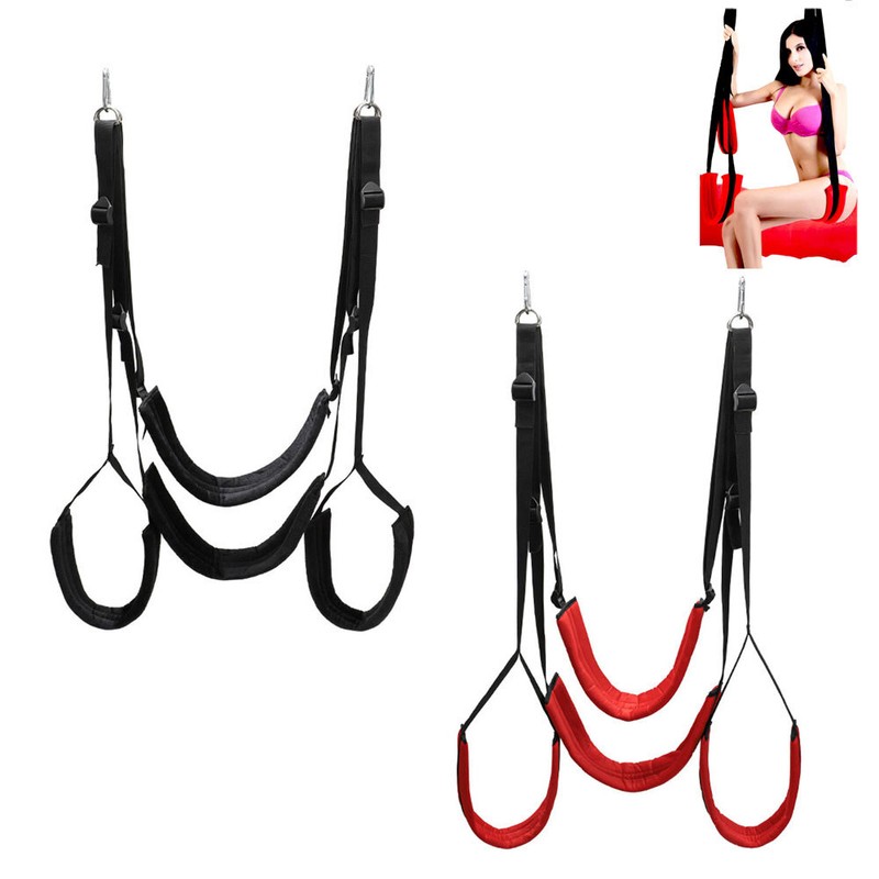 Sex Swing Door Hanging Metal Hand Cuffs Restraint Straps Adult Couple Game BDSM# gallery
