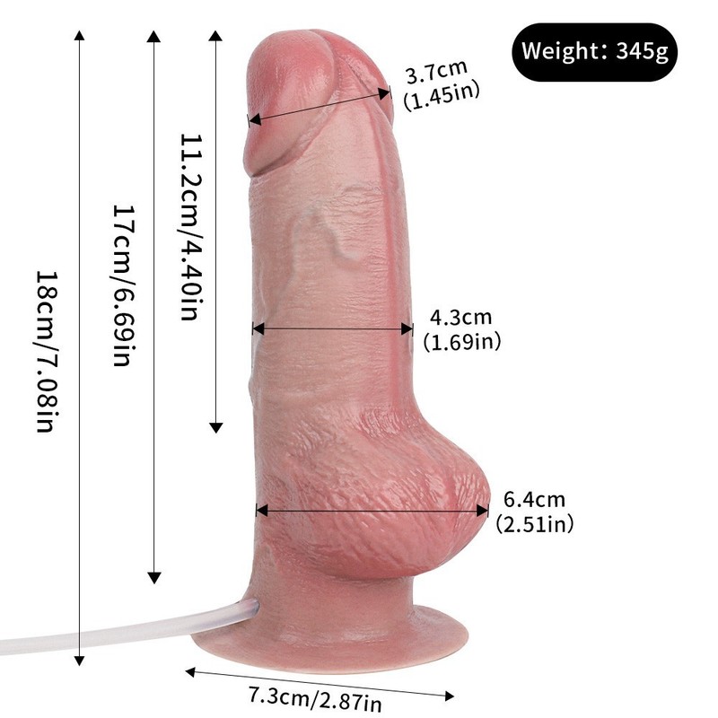 Ejaculation Squirting Dildo Silicone G-spot Anal Plug Sex Toy Realistic Suction