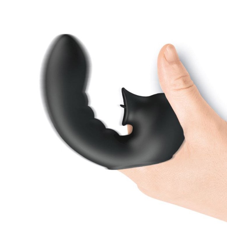 Tongue Licking Clit G-spot Finger Vibrator Foreplay Sex Toys for Women Couples
