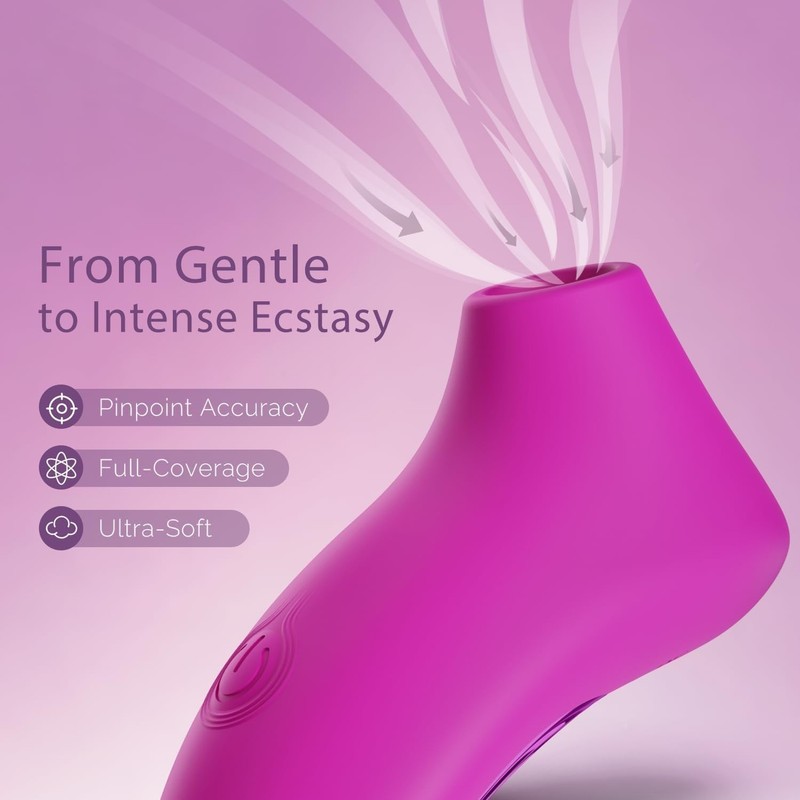 Air Pulse Clitoral Vibrator Bright Purple Ergonomic Design for Enhanced Pleasure gallery