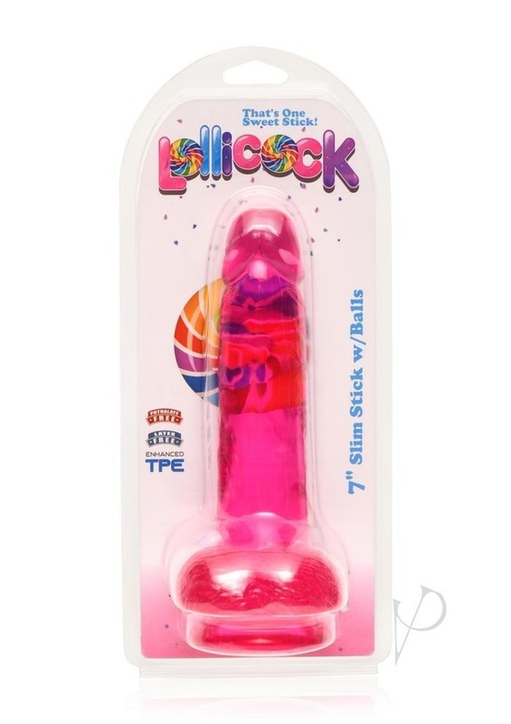 Lollicock Slim Stick W/balls 7 Cherry