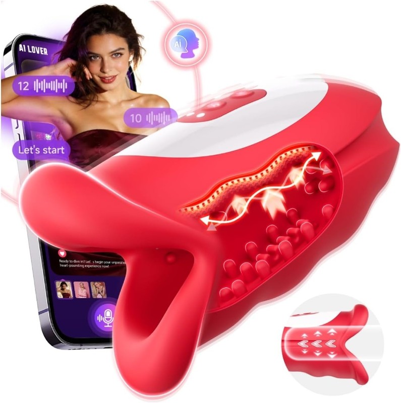 Male Sex Toys for Men – Waving Motion Male Maturbator, Hollow Out Design Male Se