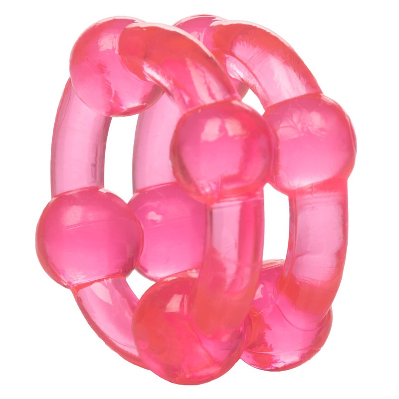 California Exotic Novelties Island Rings Double Stacker Ring Pink, New gallery