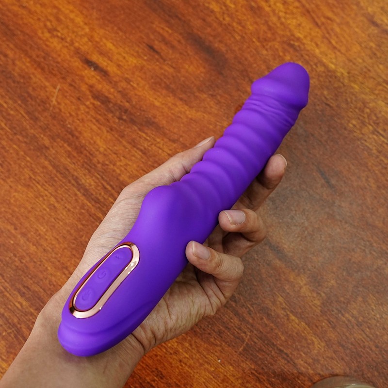 9.45" Long Heating Vibrating Dildo Anal Plug Massager/Inflatable Sex Pillows US gallery