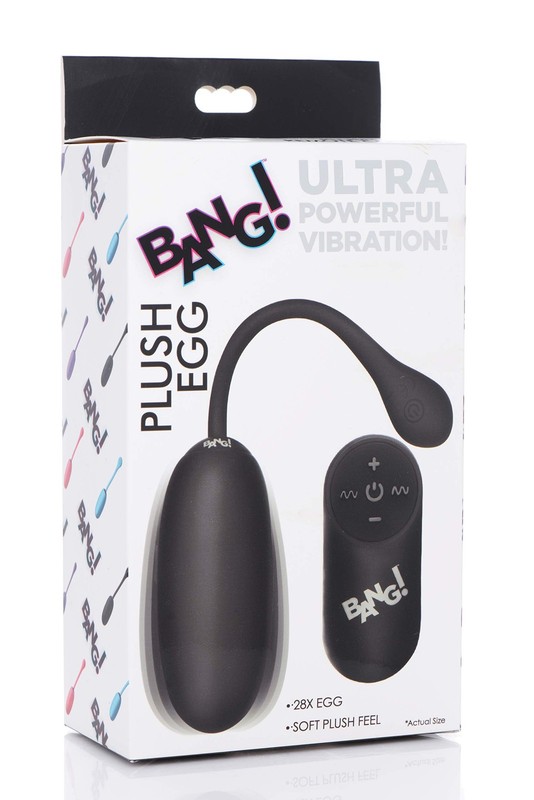 Remote Control 28X Silicone Plush Egg - Black gallery