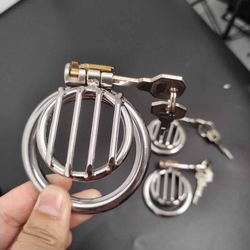Penis Cock Bird Cage for Male Chastity Device Small Cage Lockable Rings Sex Toys gallery