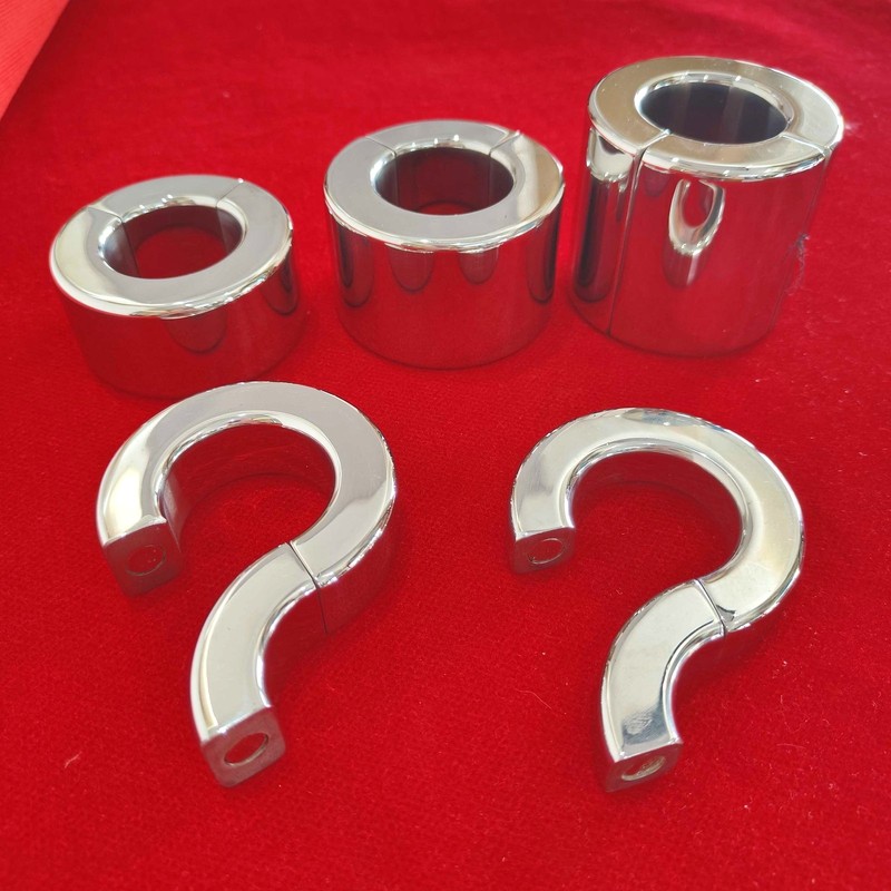 Magnetic Stainless Steel Metal Silver Cock Ring Enhancer Penis Rings Male Men gallery