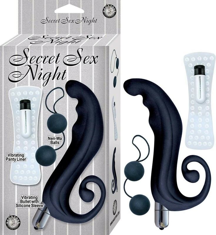 SECRET SEX NIGHT-BLACK-10 Function vibrating bullet with silicone sleeve-Balls