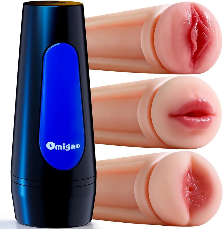 Male Masturbator Adult Sex Toys Pocket Pussy Stroker, 3 Penis Cock Sleeves with