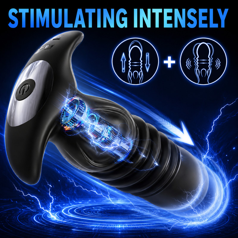 App Controlled Vibrating Thrusting Anal Plug USB Rechargeable Prostate Massager gallery