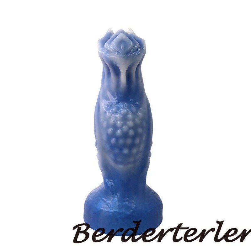 White Blue Mix Realistic Alien Dildo Soft Anal Plugs SM Sex Toy for Women gallery