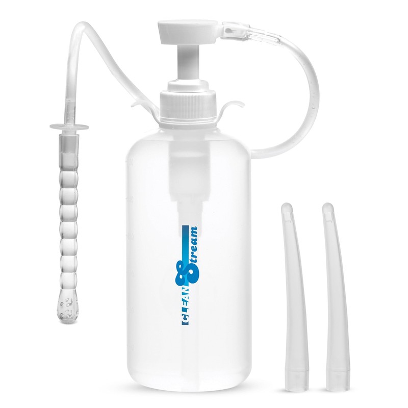 Cleanstream XL Enema Bottle with SyringeStyle Pump, 600mL Capacity, Flexible