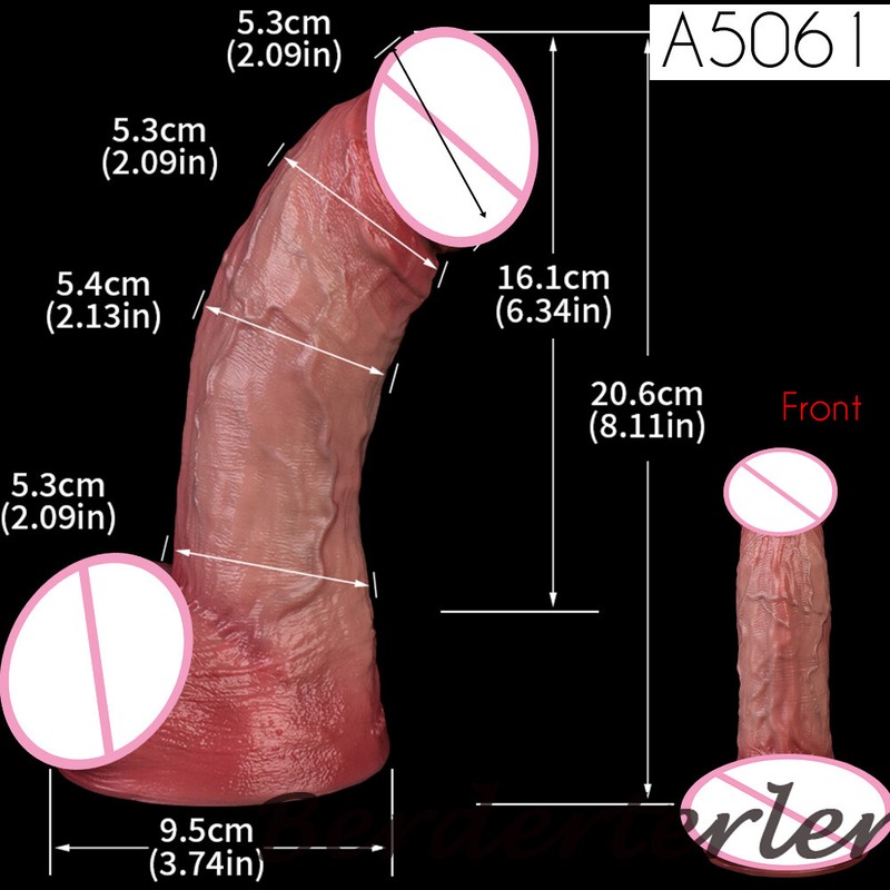 Realistic Huge Dual Layer Silicone Dildo With Suction Cup Vaginal Anal Sex Toys gallery