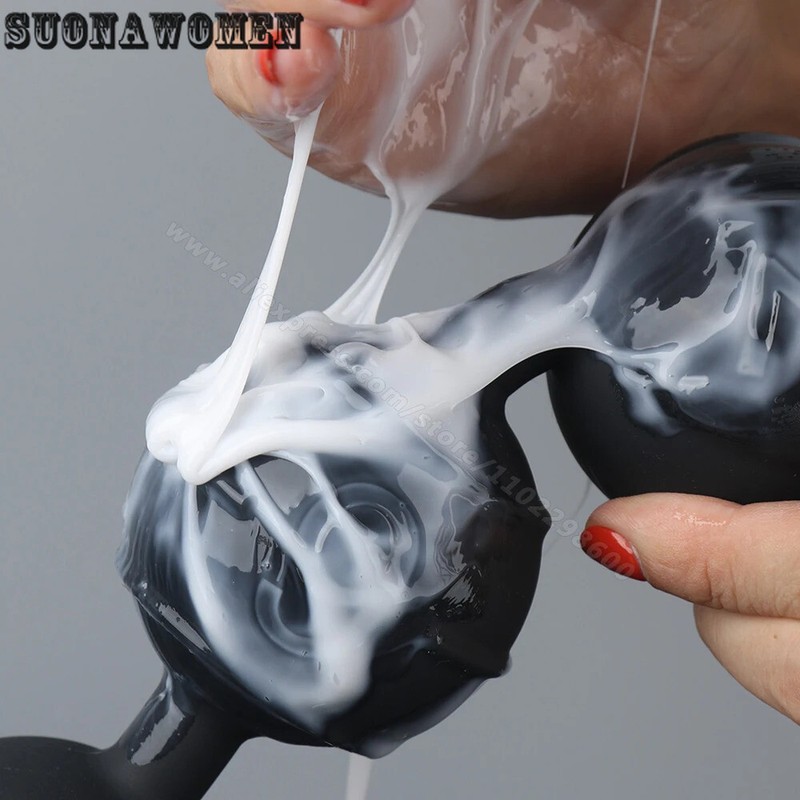 Anal Beads Huge Anal Ball Dildo Soft Silicone Buttplug Dilator Anal Stimulation gallery