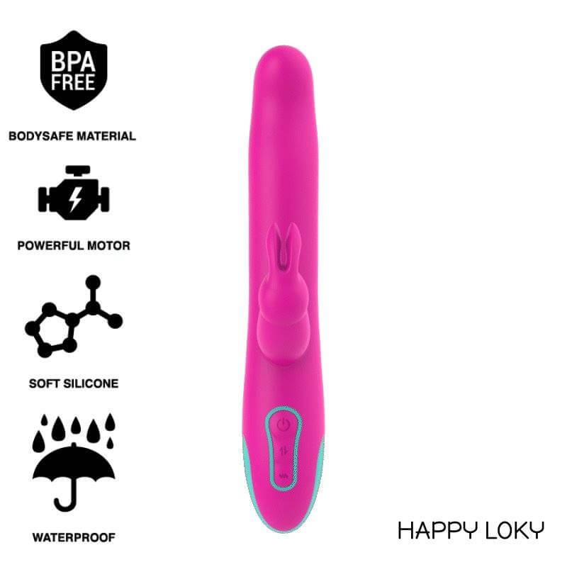 Happy Loky – Pluto Rabbit Vibrator & Rotator Watchme Wireless Technology Compatible