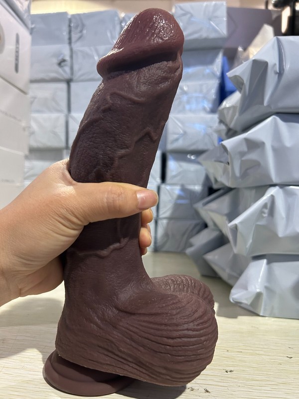 Liquid Silicone Realistic Huge Dildo Cock Thick Dong Suction Cup Women Sex Toys gallery