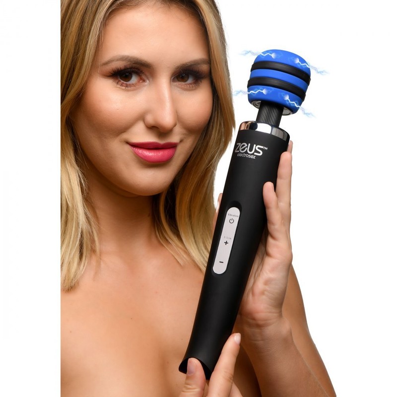 Zeus Blue-Arc E-Stim Vibrating Massage Wand Sex Toy Bondage Forced Orgasm Toys