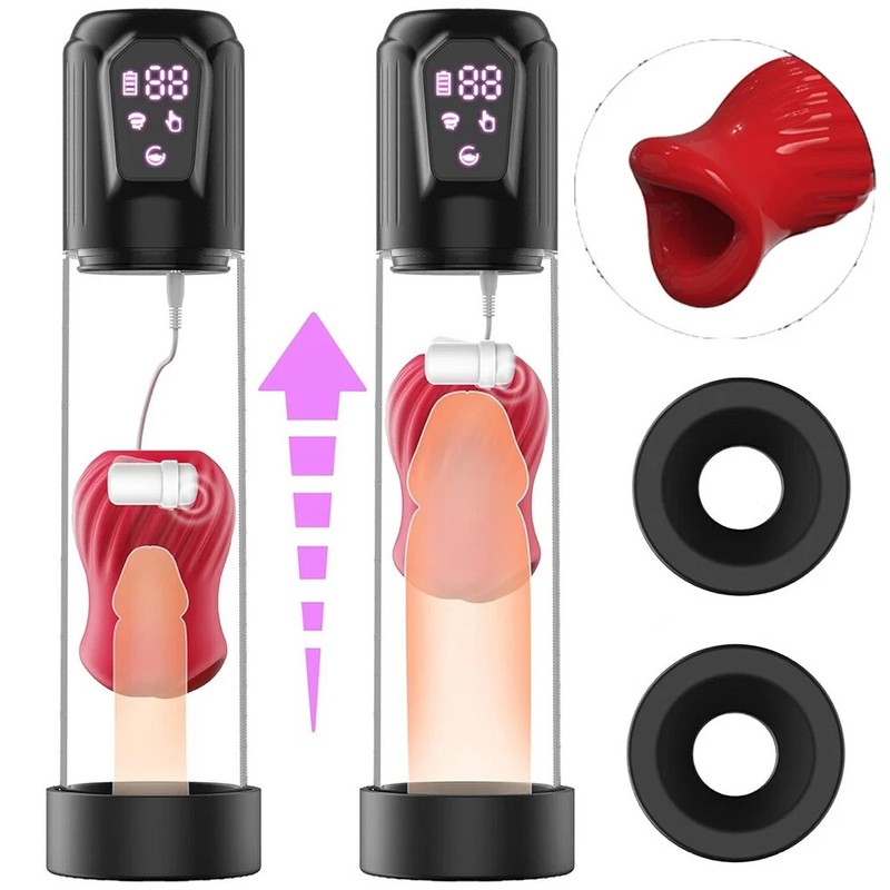 Male Electric Automatic Male Penis Vacuum Pump Enlargement Enlarger Stretcher