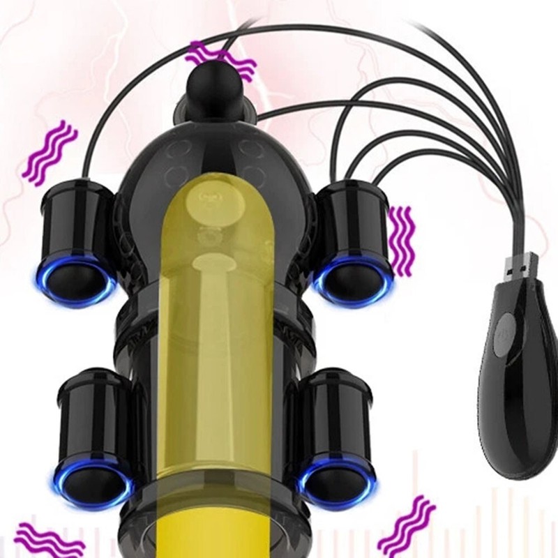 Vibrating Penis Head Massager Male Masturbator Glans Vibrator Sex Toys for Men