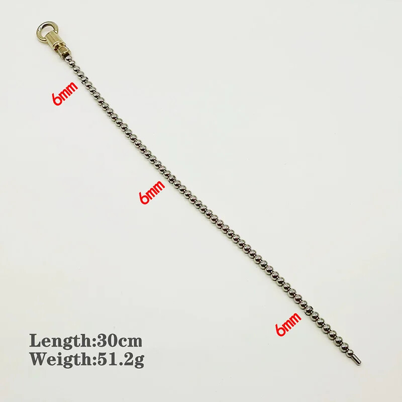 30/50cm Super Long Stainless Steel Smooth Beads ejaculation toy penis plug Sound gallery