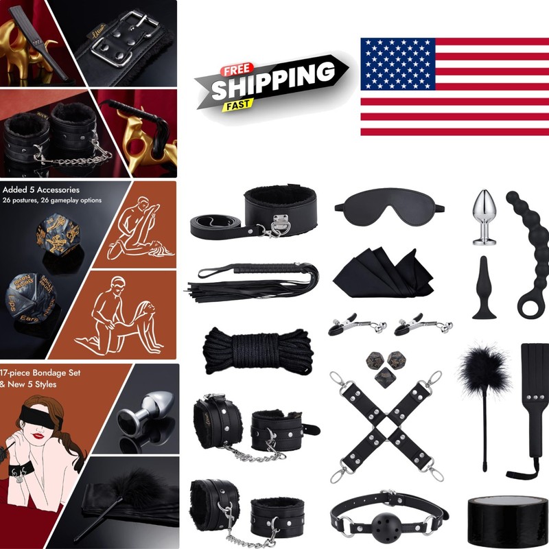 BDSM Restraint Set for Couples with Comfortable Plush Material and Accessories