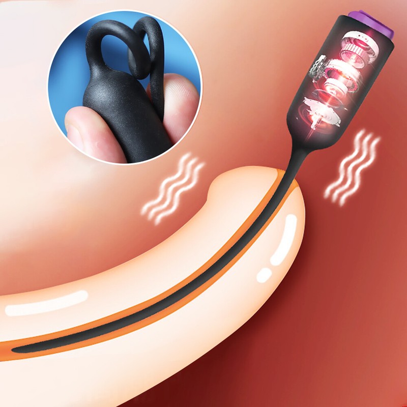 Urethral Stretching Penis Plug Vibrator Sounds Male Sex Toys Stimulator Dilator
