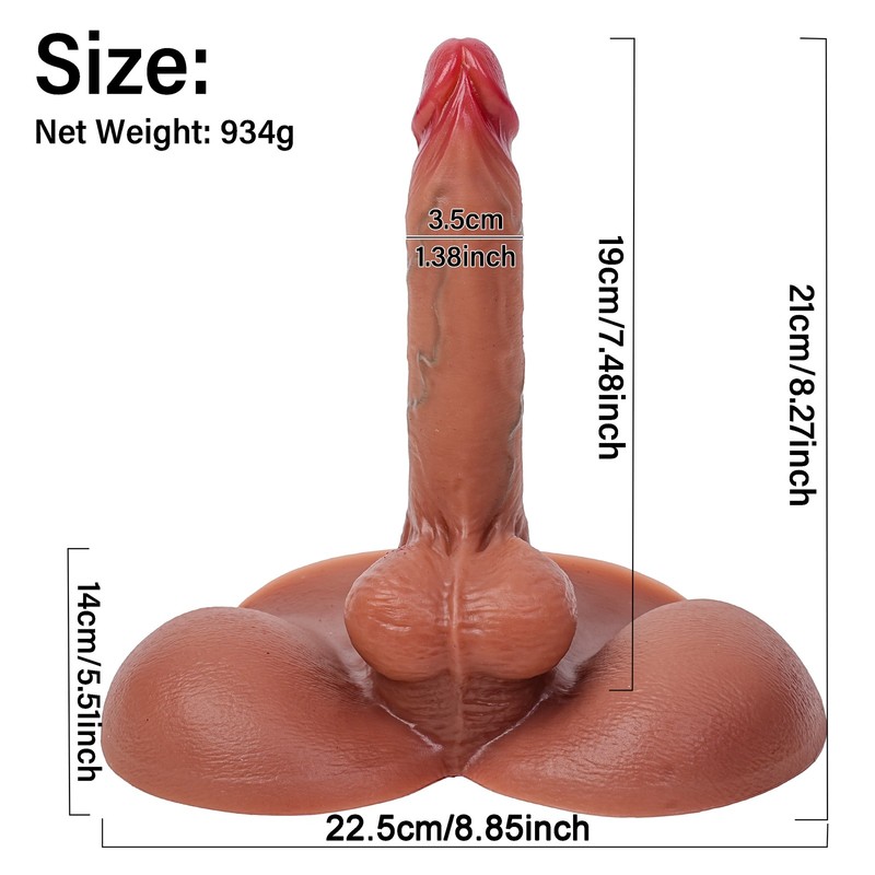 Realistic Dildo Lifelike Dong Male Body Torso Penis Couples Masturbator Sex Toy gallery