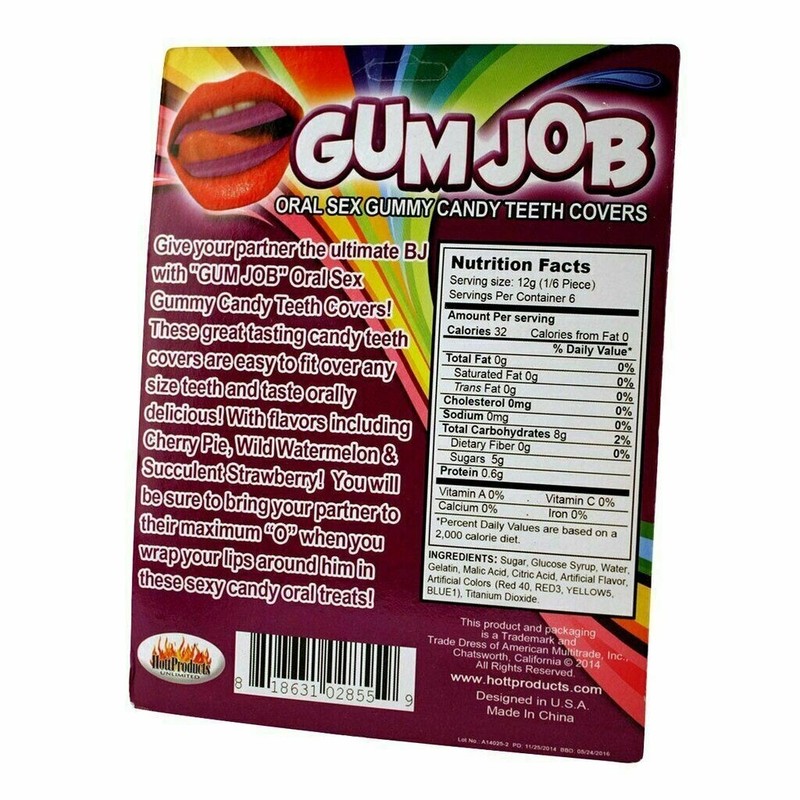 Gum Job Oral Sex Gummy Candy Teeth Covers Blow-job Enhancer for Couples - 6 PACK gallery