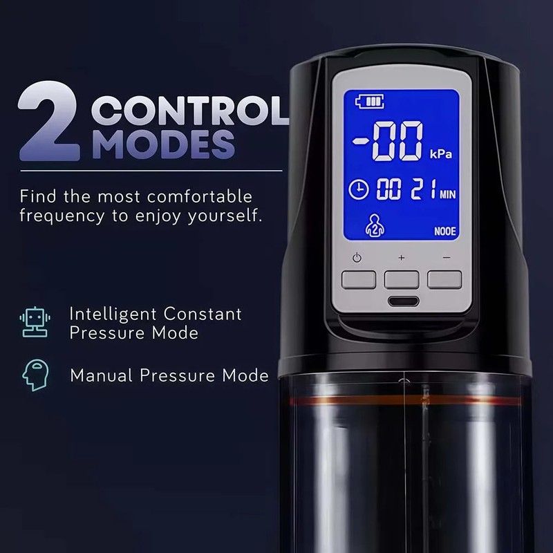Automatic Electric Penis Pump Male Vacuum Suction Massager Delay Enlargement LED gallery
