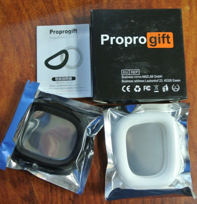 (2) Penis/ Cock Ring 2 Pack Black & White, Large Stretchy Silicone Multi Funct