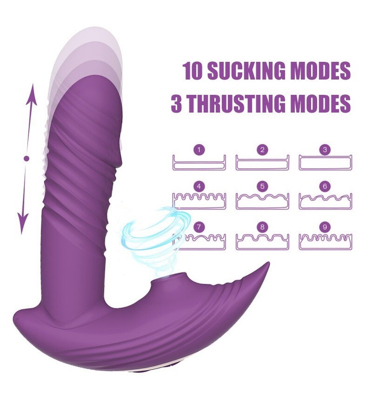 Clit Sucking Vibrator G-Spot Thrusting Dildo Massager Vibe Sex Toys for Women gallery