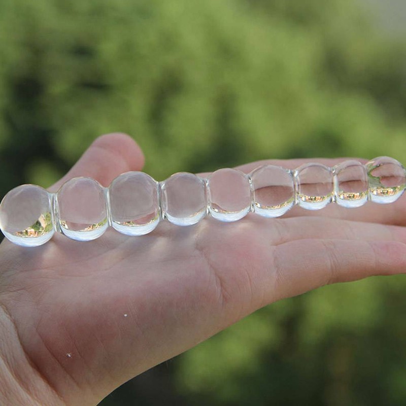 Crystal Glass Anal Beads Dildo Vaginal Anus Simulation Butt Plug Women Sex Toys