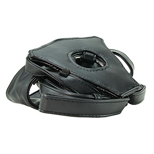 Lux Fetish Patent Leather Strap-On Harness Adjustable Black