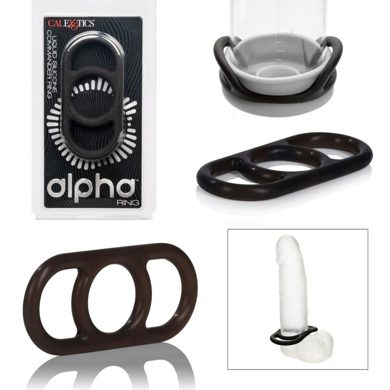 Alpha Soft Stretchy Liquid Silicone Commander Cock Ring for Penis Pump Enhancer