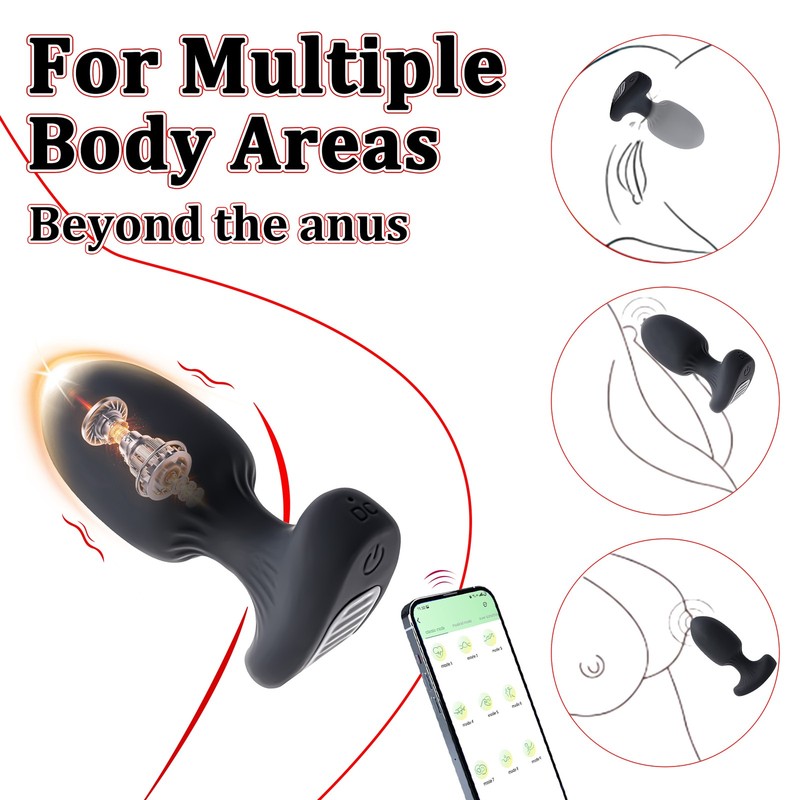 9 Vibration Anal Butt Plug Stimulator G Spot Massager APP Control Vagina Sex Toy gallery