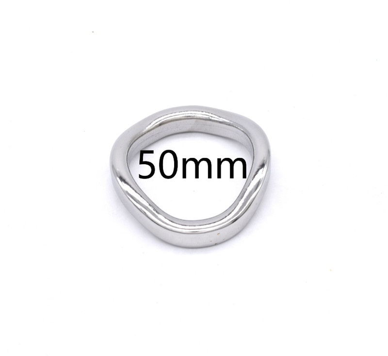 Curved Stainless Steel Penis Ring Weighted Delay Training Cock Ring For Men