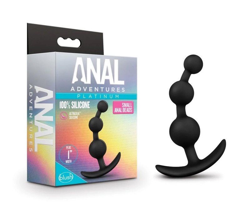 Anal Adventures Silicone Small Anal Beads Butt Plug Sex Toys